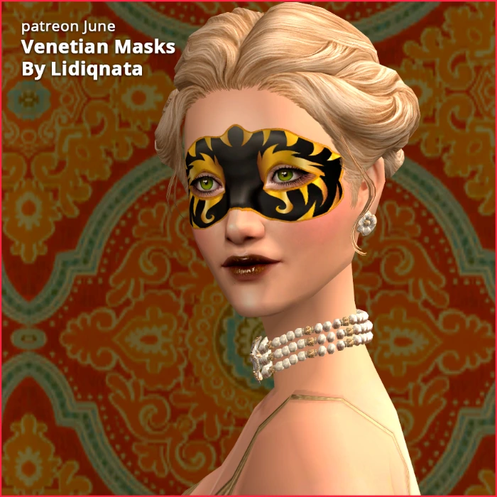 Venetian Masks venetian mask by lidiqnata for sims 2